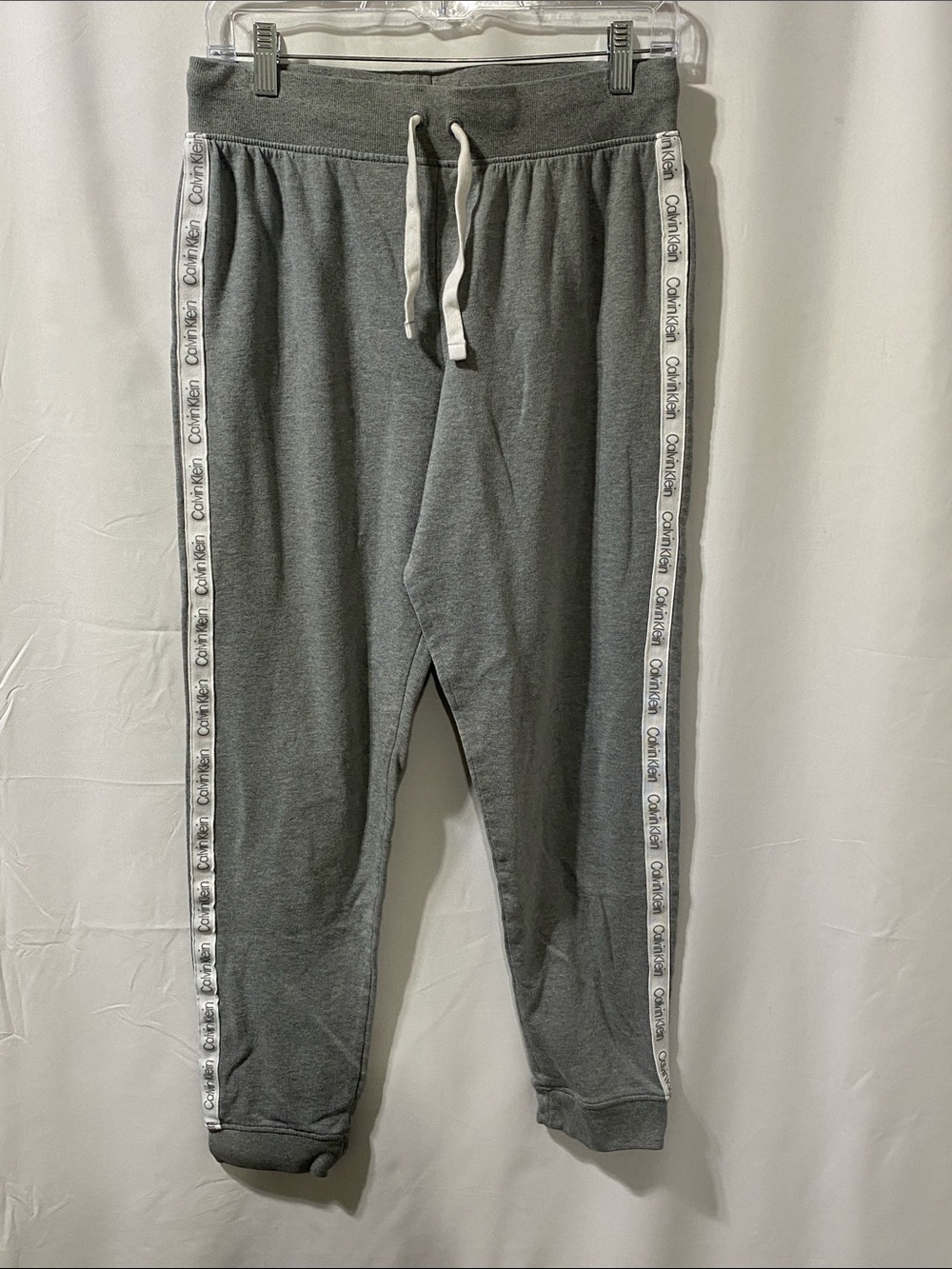 Calvin Klein Heather Gray Logo-Trim Sweatpants/sleepwear